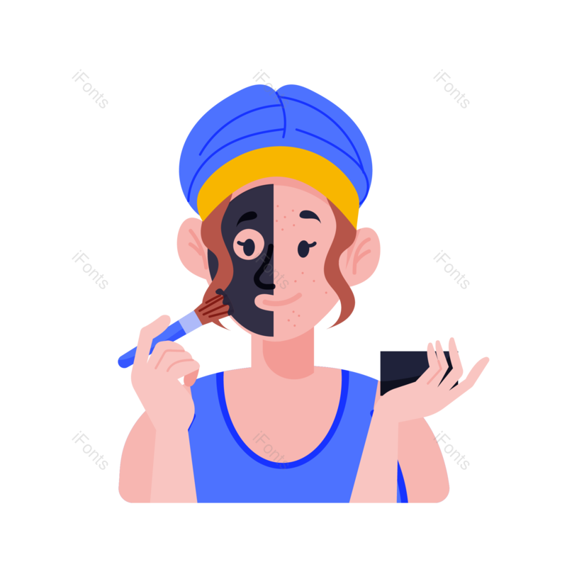 护理图片,化妆元素,美妆PNG,女孩免抠素材